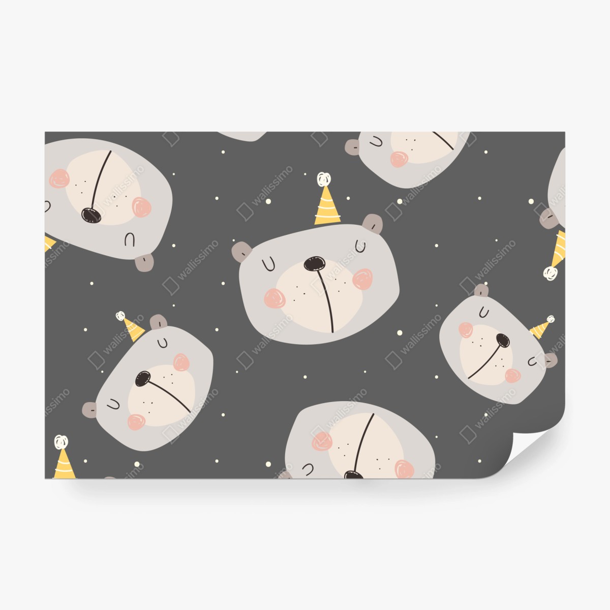 Fototapeta pastelowe śpiące misie wzór do pokoju dziecięcego – Wallissimo® Fototapeta pastelowe śpiące misie wzór do pokoju dziecięcego – Wallissimo®