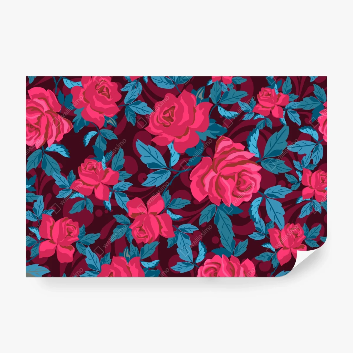 Fototapeta vintage wzór różany w odcieniach różu – Wallissimo® Fototapeta vintage wzór różany w odcieniach różu – Wallissimo®