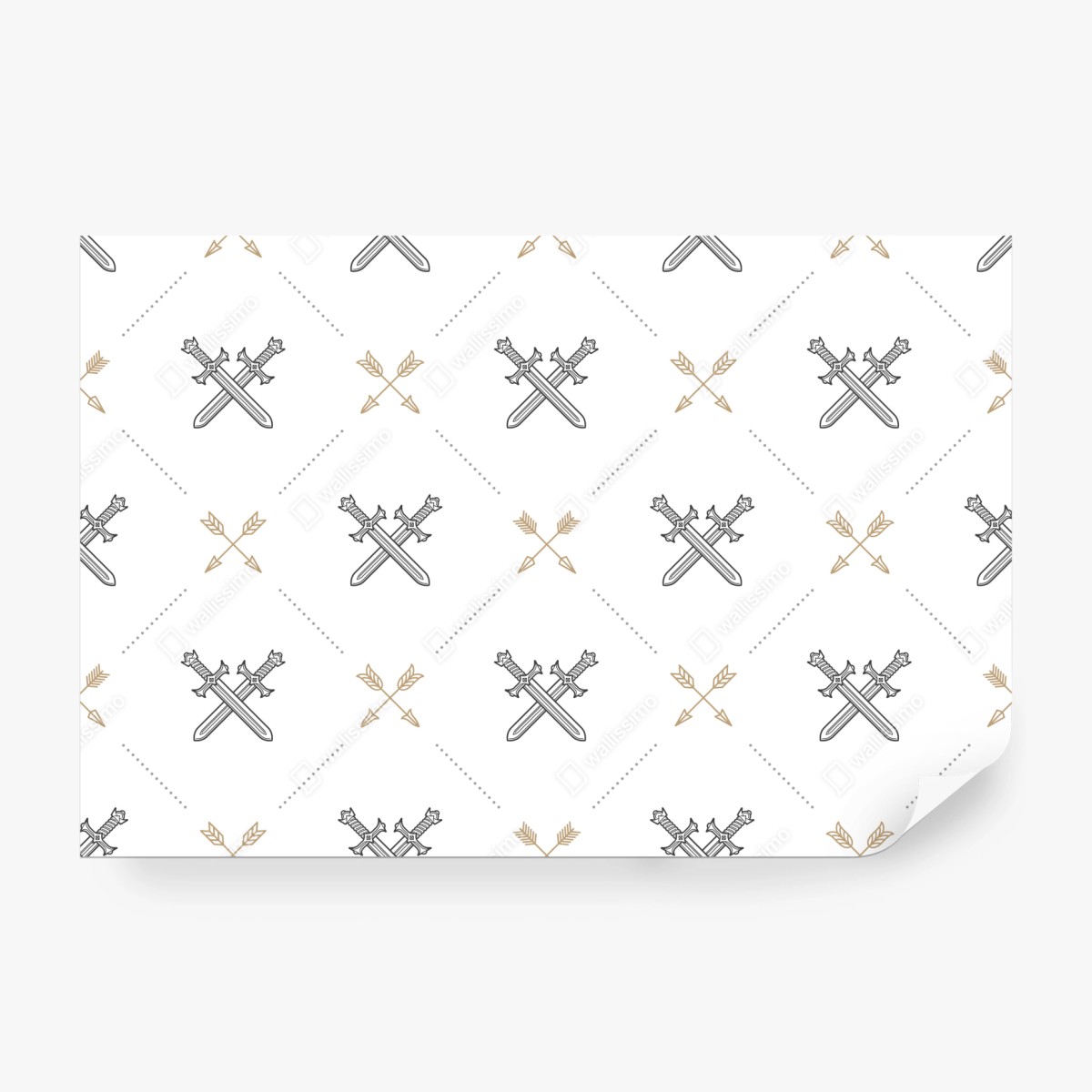 Fototapeta wzór z połączonymi mieczami i strzałami – Wallissimo® Fototapeta wzór z połączonymi mieczami i strzałami – Wallissimo®