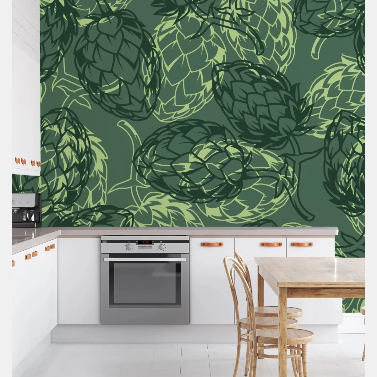 Fototapeta zielony wzór szyszek chmielu – Wallissimo® Fototapeta zielony wzór szyszek chmielu – Wallissimo®