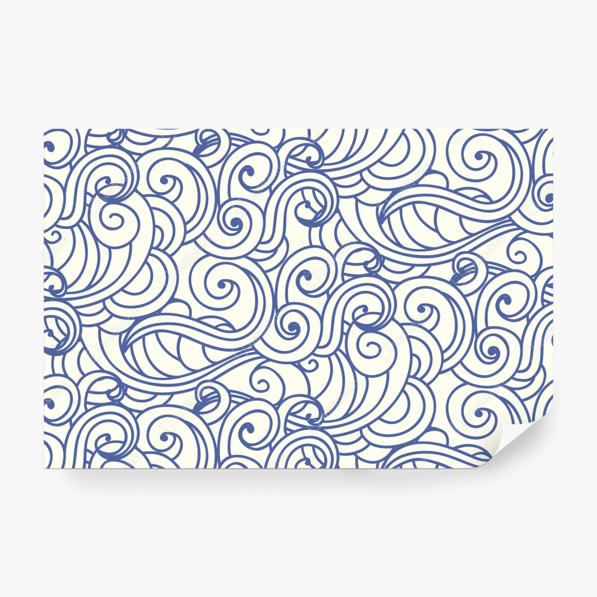 Fototapeta niebieski wzór ze spiralami – Wallissimo® Fototapeta niebieski wzór ze spiralami – Wallissimo®