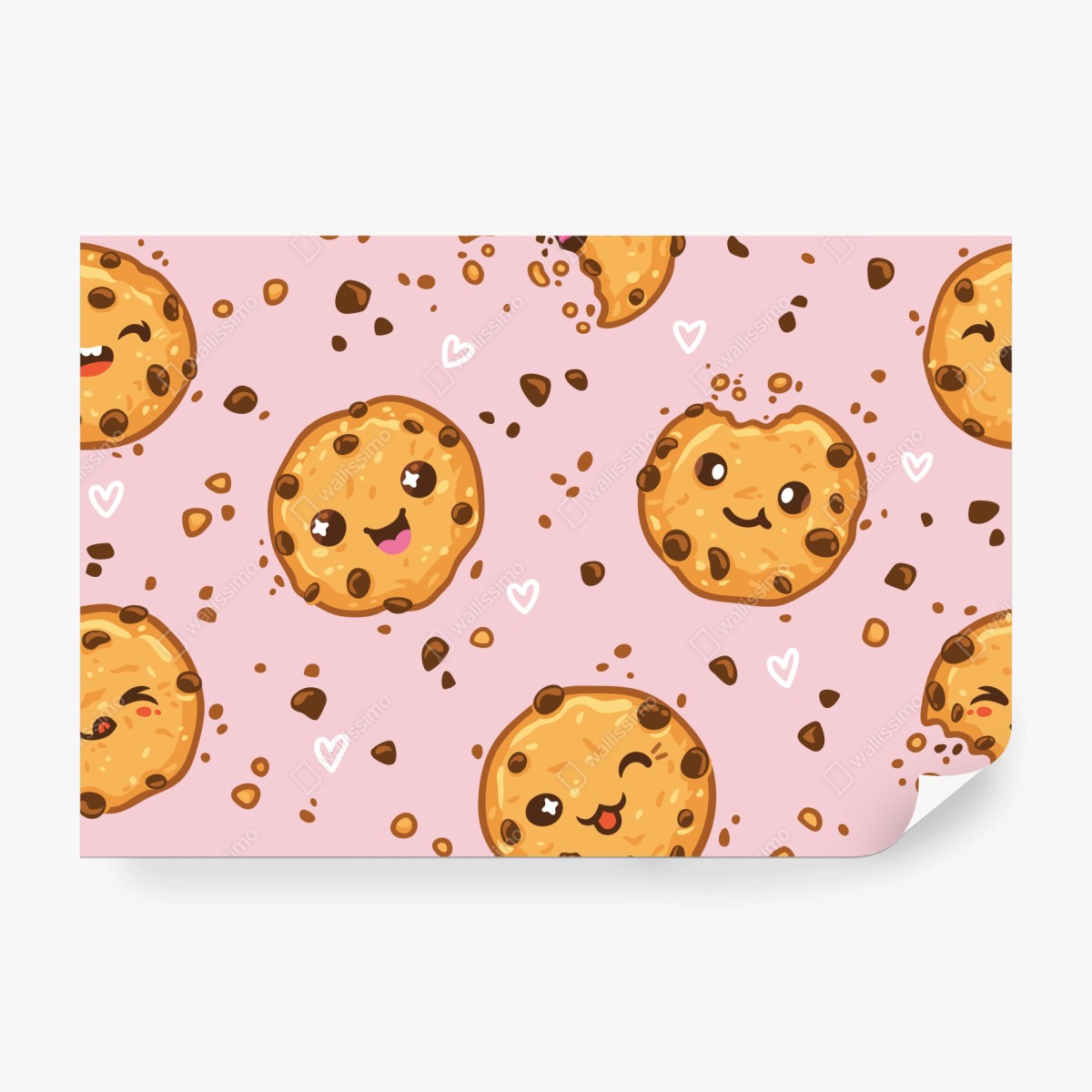 Fototapeta uroczy wzór ciasteczek kawaii na różowym tle – Wallissimo® Fototapeta uroczy wzór ciasteczek kawaii na różowym tle – Wallissimo®