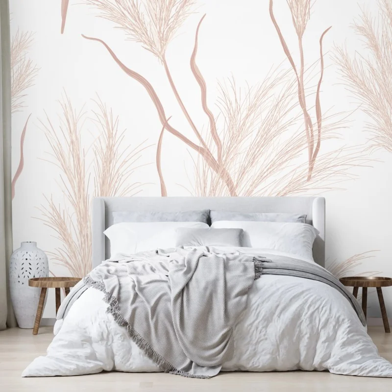 Fototapeta delikatny motyw trawy pampasowej – Wallissimo® Fototapeta delikatny motyw trawy pampasowej – Wallissimo®