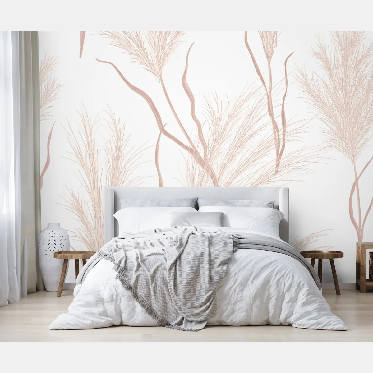 Fototapeta delikatny motyw trawy pampasowej – Wallissimo® Fototapeta delikatny motyw trawy pampasowej – Wallissimo®