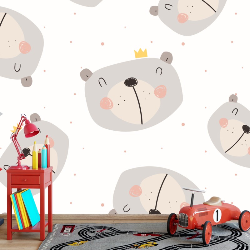 Fototapeta wzór z misiami do pokoju dziecięcego – Wallissimo® Fototapeta wzór z misiami do pokoju dziecięcego – Wallissimo®