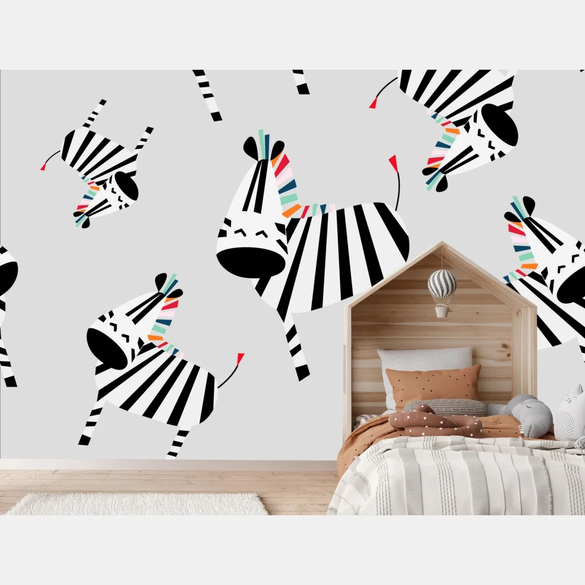 Fototapeta zabawny wzór z zebrami – Wallissimo® Fototapeta zabawny wzór z zebrami – Wallissimo®