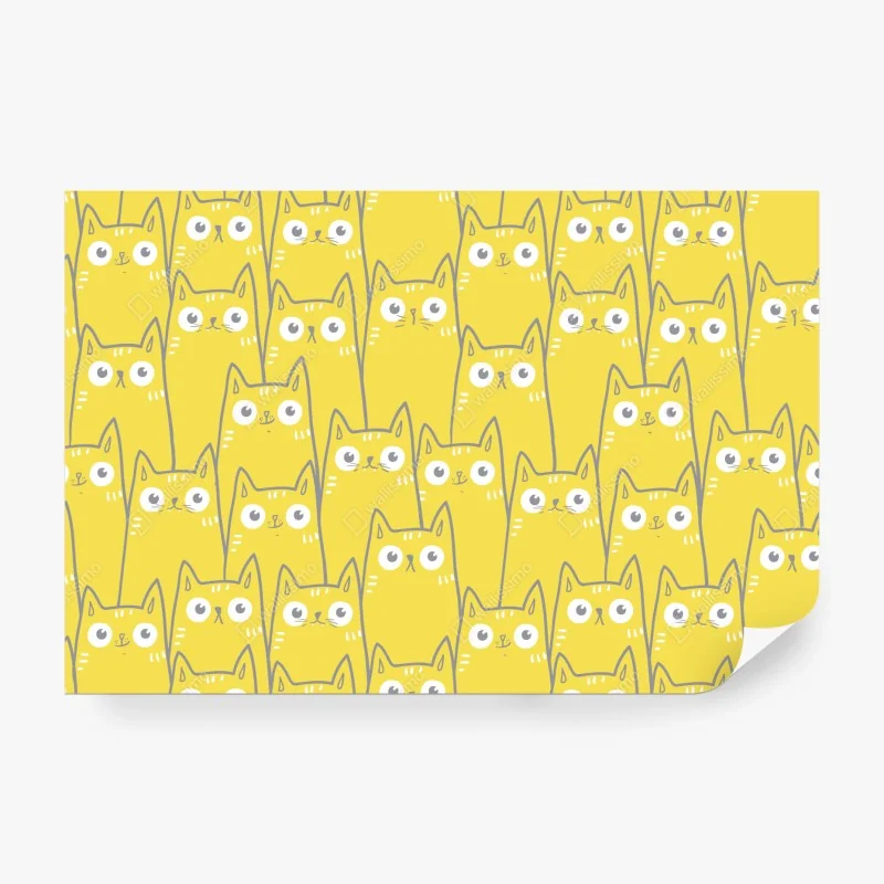 Fototapeta wzór z uśmiechniętymi buźkami – Wallissimo®