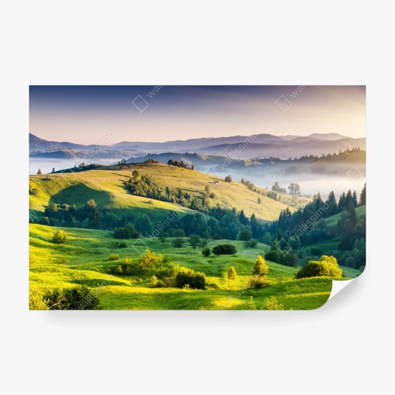 Fototapeta akwarelowa mapa fizyczna świata – Wallissimo®