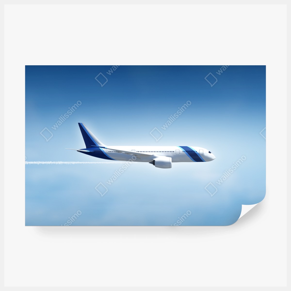 Fototapeta odrzutowiec na czystym niebie – Wallissimo® Fototapeta odrzutowiec na czystym niebie – Wallissimo®