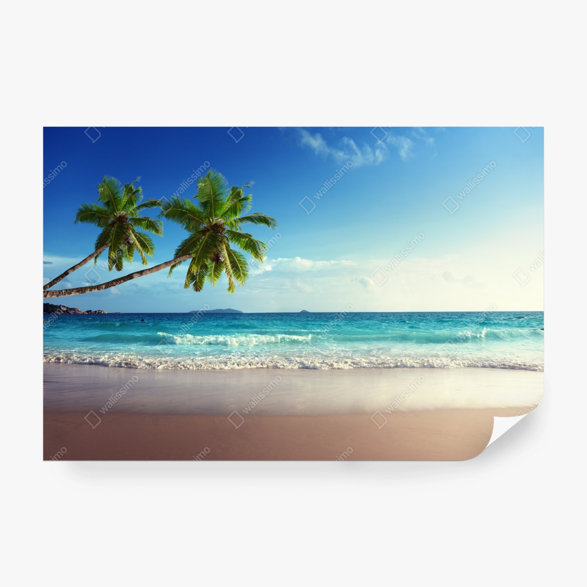 Fototapeta tropikalna plaża na Karaibach o zachodzie słońca – Wallissimo® Fototapeta tropikalna plaża na Karaibach o zachodzie słońca – Wallissimo®