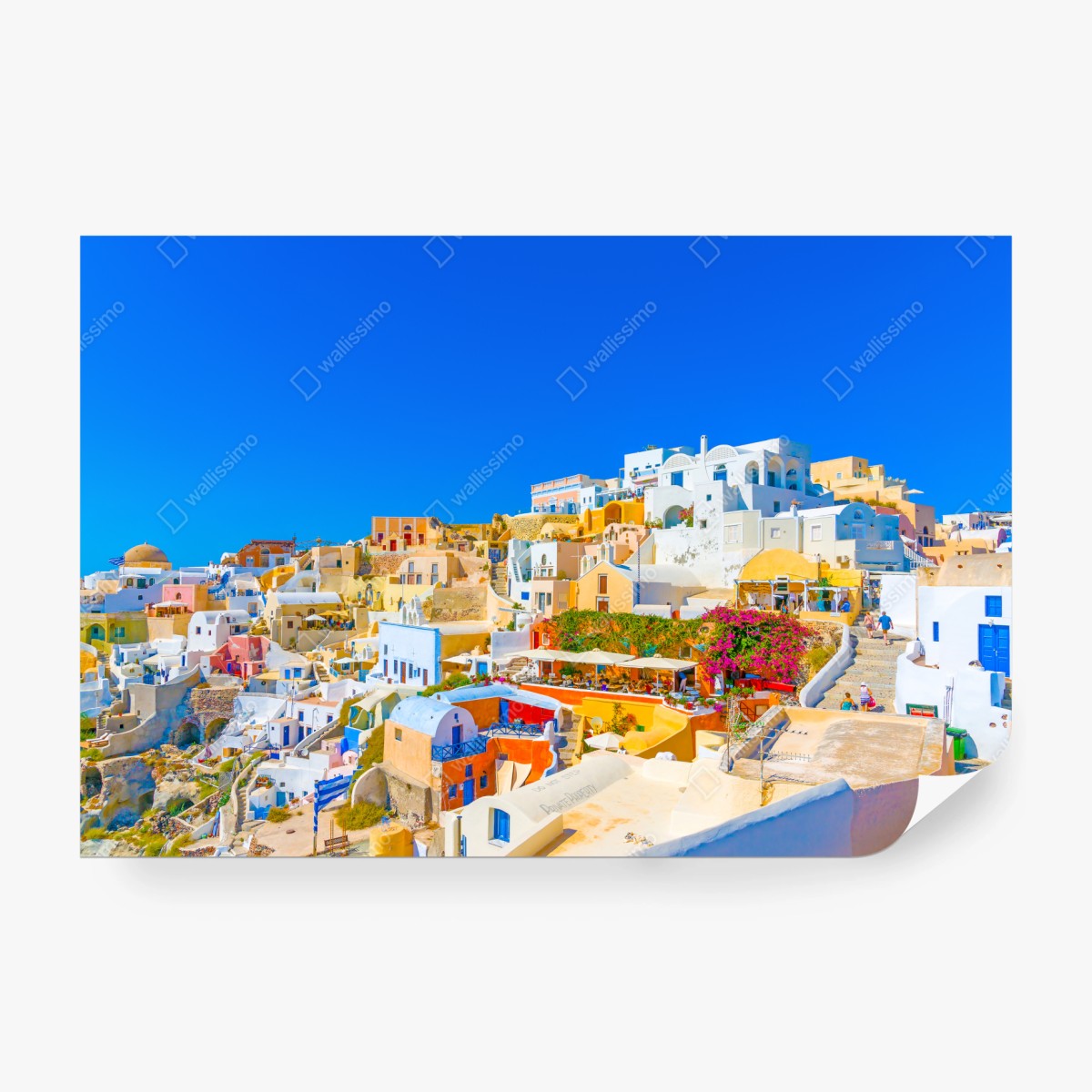 Fototapeta słoneczna wioska Oia, Santorini – Wallissimo® Fototapeta słoneczna wioska Oia, Santorini – Wallissimo®