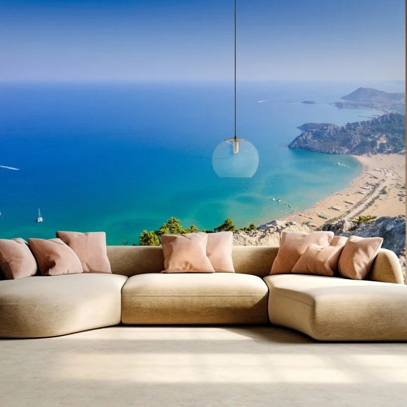 Fototapeta słoneczna turkusowa zatoka – Wallissimo® Fototapeta słoneczna turkusowa zatoka – Wallissimo®