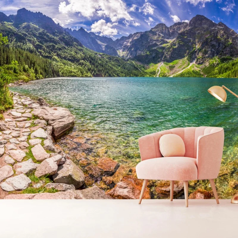 Fototapeta panorama Morskiego Oka, Tatry – Wallissimo® Fototapeta panorama Morskiego Oka, Tatry – Wallissimo®