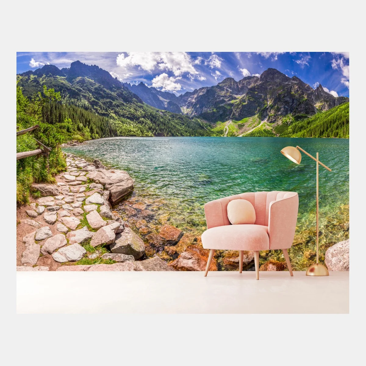 Fototapeta panorama Morskiego Oka, Tatry – Wallissimo® Fototapeta panorama Morskiego Oka, Tatry – Wallissimo®