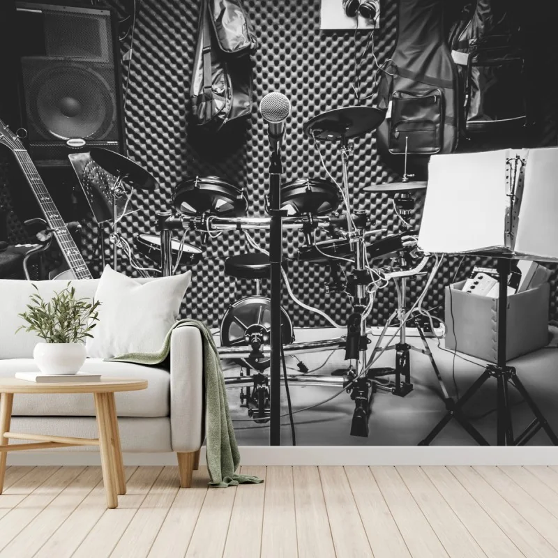 Fototapeta monochromatyczne studio muzyczne – Wallissimo® Fototapeta monochromatyczne studio muzyczne – Wallissimo®