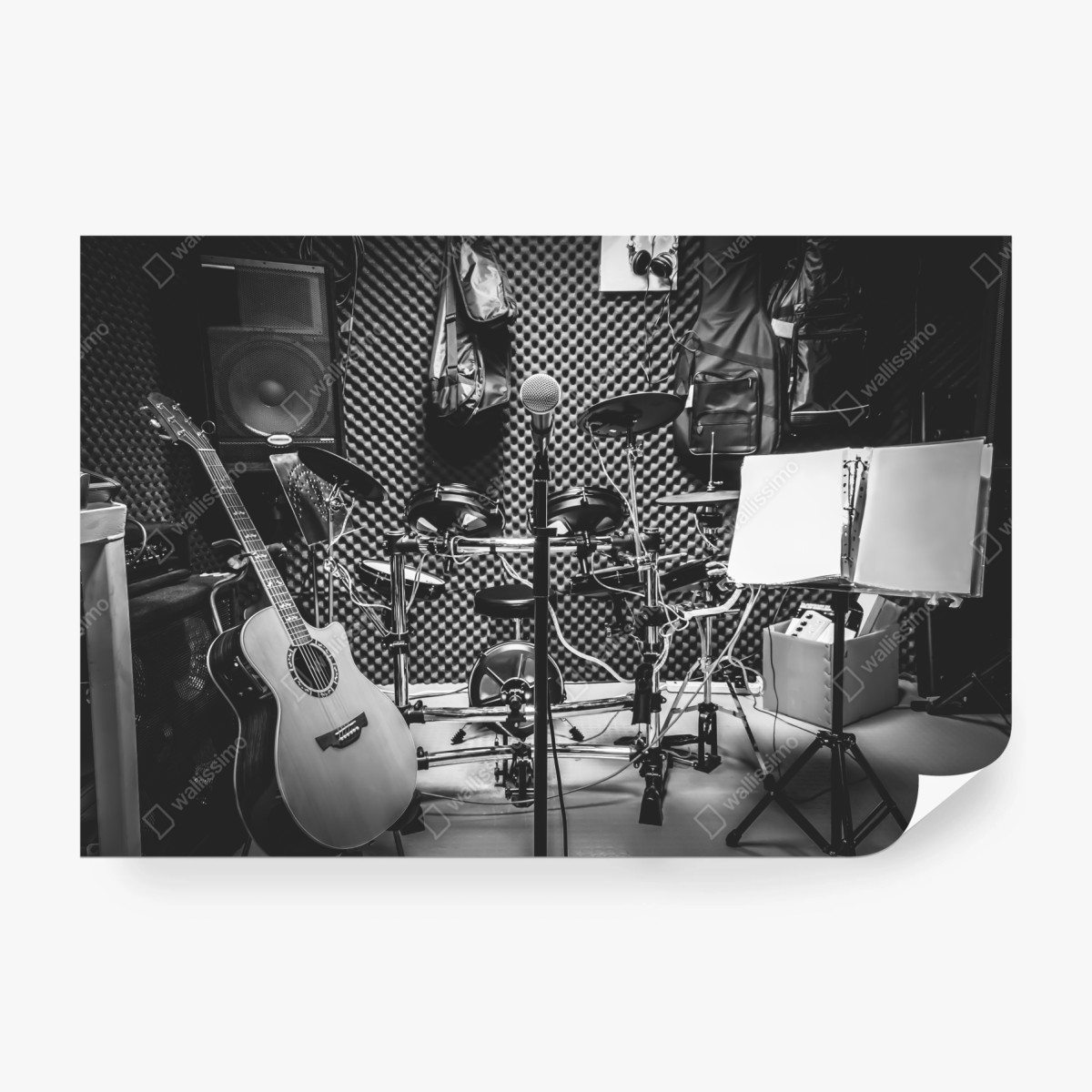Fototapeta monochromatyczne studio muzyczne – Wallissimo® Fototapeta monochromatyczne studio muzyczne – Wallissimo®