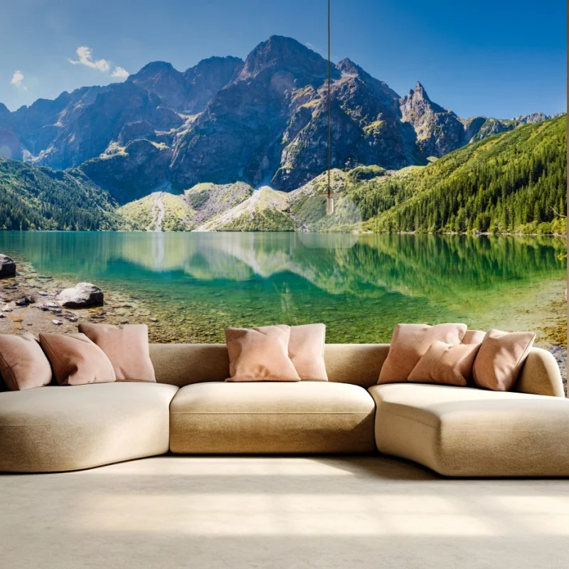 Fototapeta spokojne alpejskie jezioro – Wallissimo® Fototapeta spokojne alpejskie jezioro – Wallissimo®