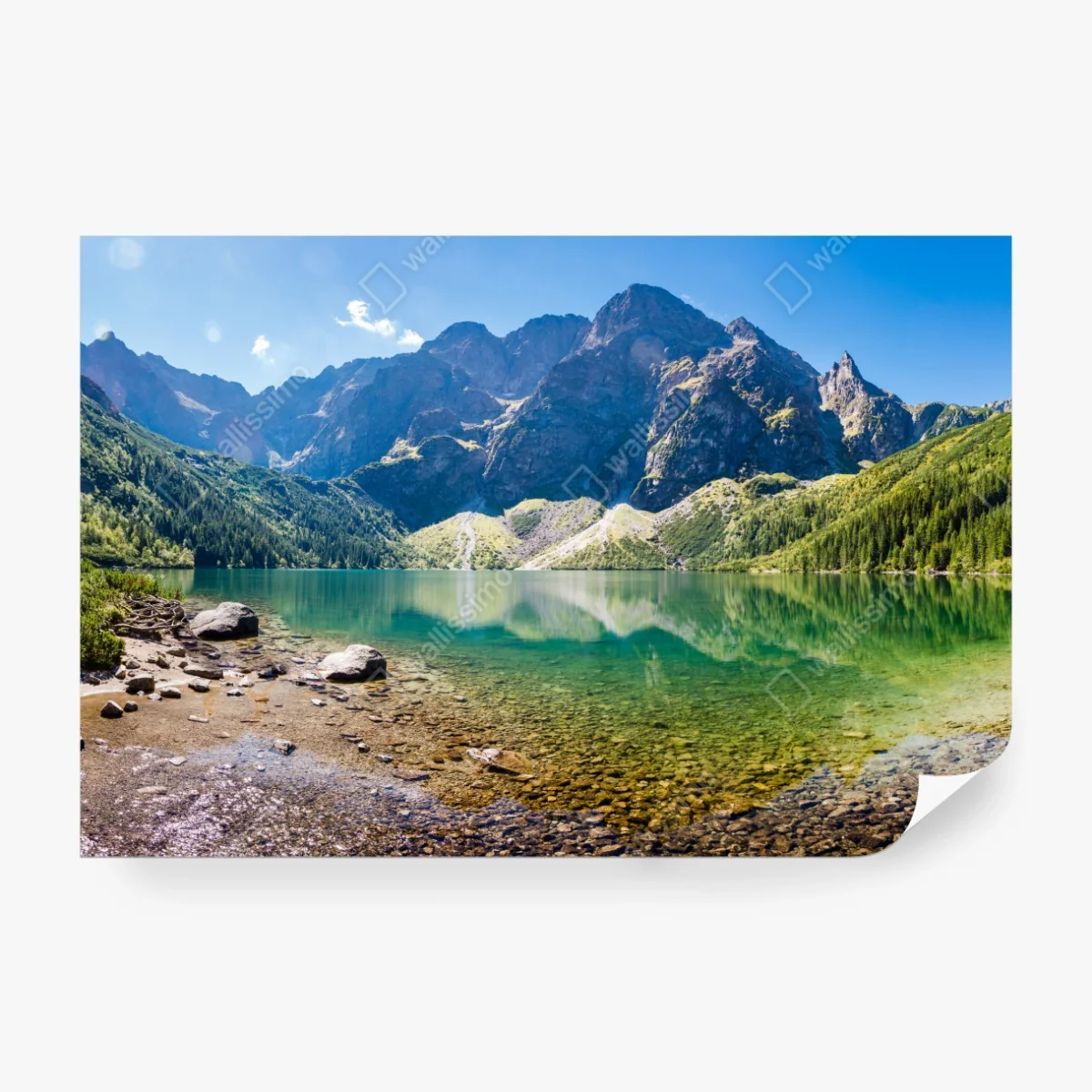 Fototapeta spokojne alpejskie jezioro – Wallissimo® Fototapeta spokojne alpejskie jezioro – Wallissimo®