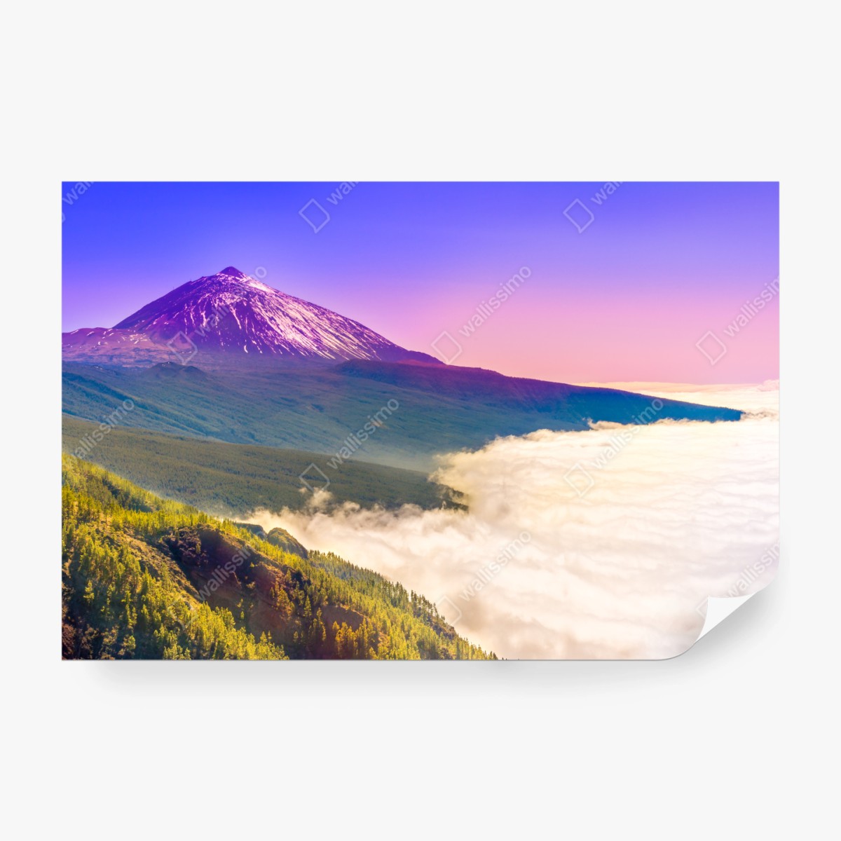 Fototapeta szczyt wulkanu Teide nad morzem chmur – Wallissimo® Fototapeta szczyt wulkanu Teide nad morzem chmur – Wallissimo®