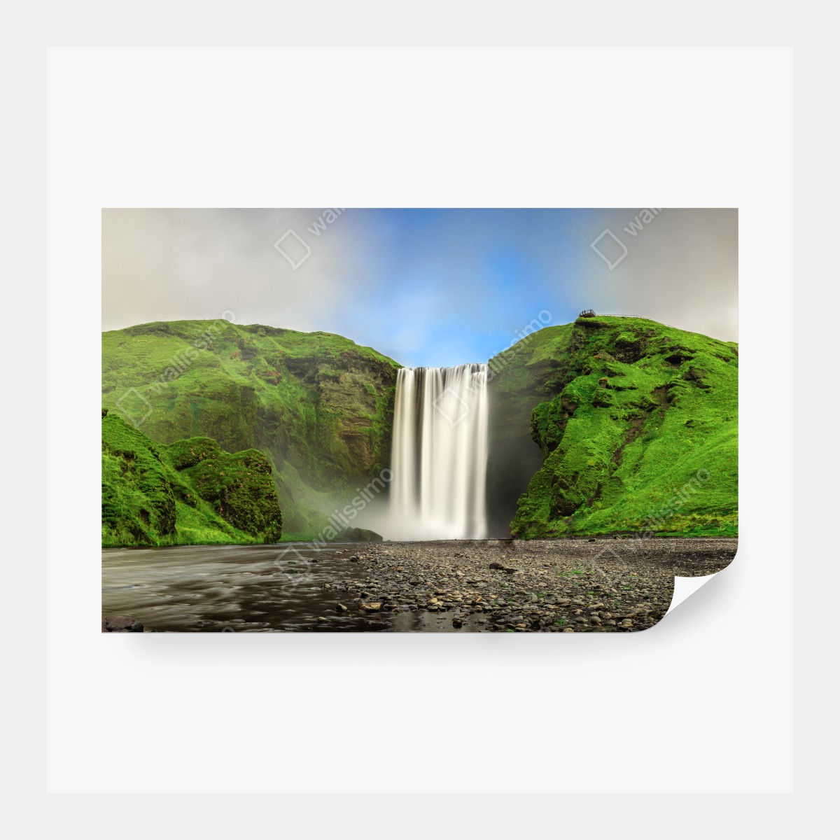 Fototapeta panorama wodospadu Skogafoss – Wallissimo® Fototapeta panorama wodospadu Skogafoss – Wallissimo®