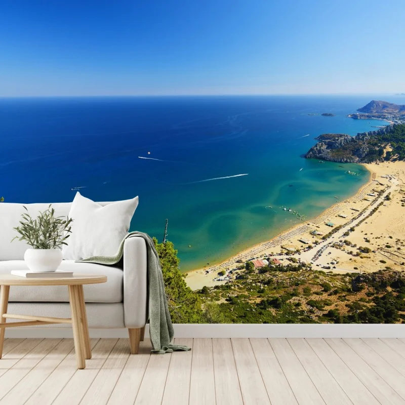 Fototapeta spokojna turkusowa panorama wybrzeża – Wallissimo® Fototapeta spokojna turkusowa panorama wybrzeża – Wallissimo®