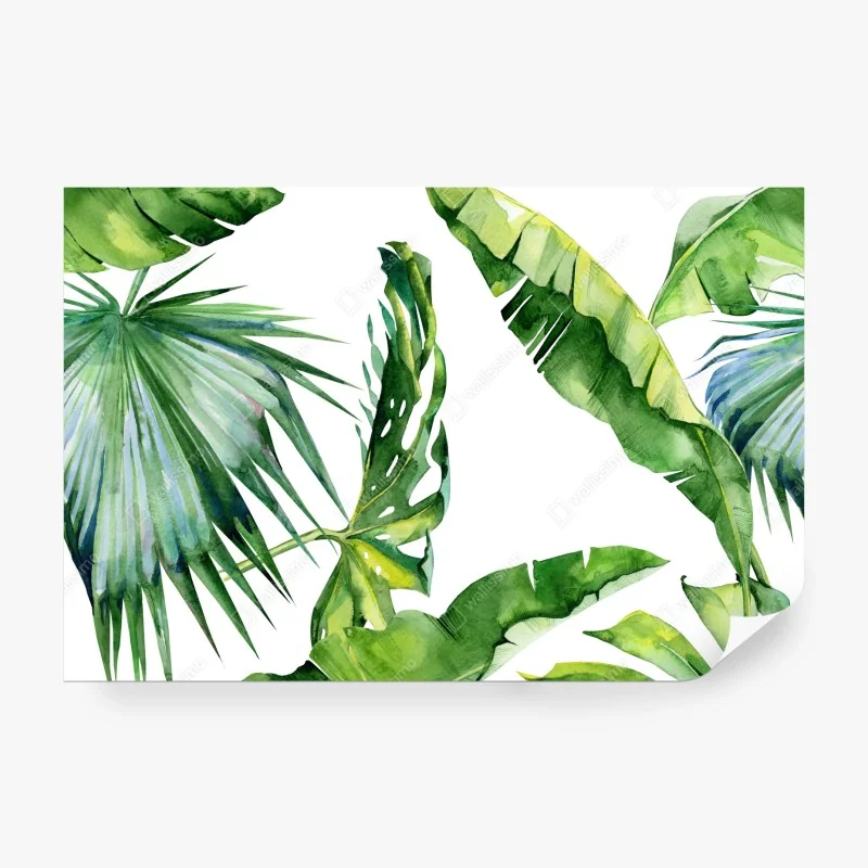 Fototapeta ręcznie rysowany wzór tropikalnych owoców – Wallissimo®