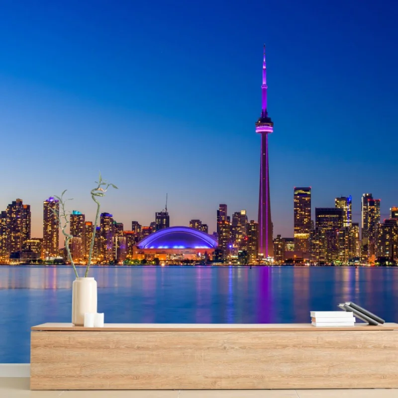 Fototapeta Toronto panorama o zmierzchu – Wallissimo® Fototapeta Toronto panorama o zmierzchu – Wallissimo®