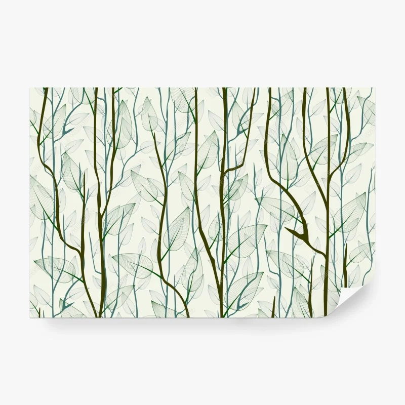 Fototapeta pastelowy wzór leśnych sarenek i królików – Wallissimo®