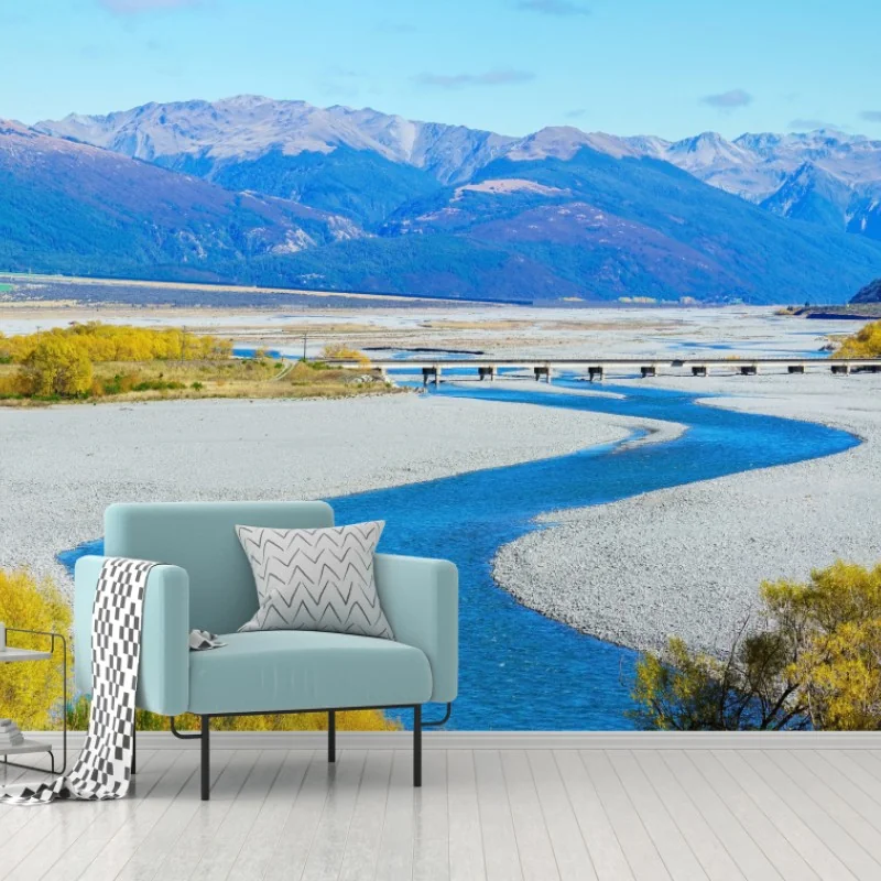 Fototapeta jesienny zakręt rzeki w Arthur's Pass National Park, South Island, New Zealand – Wallissimo® Fototapeta jesienny zakręt rzeki w Arthur's Pass National Park, South Island, New Zealand – Wallissimo®