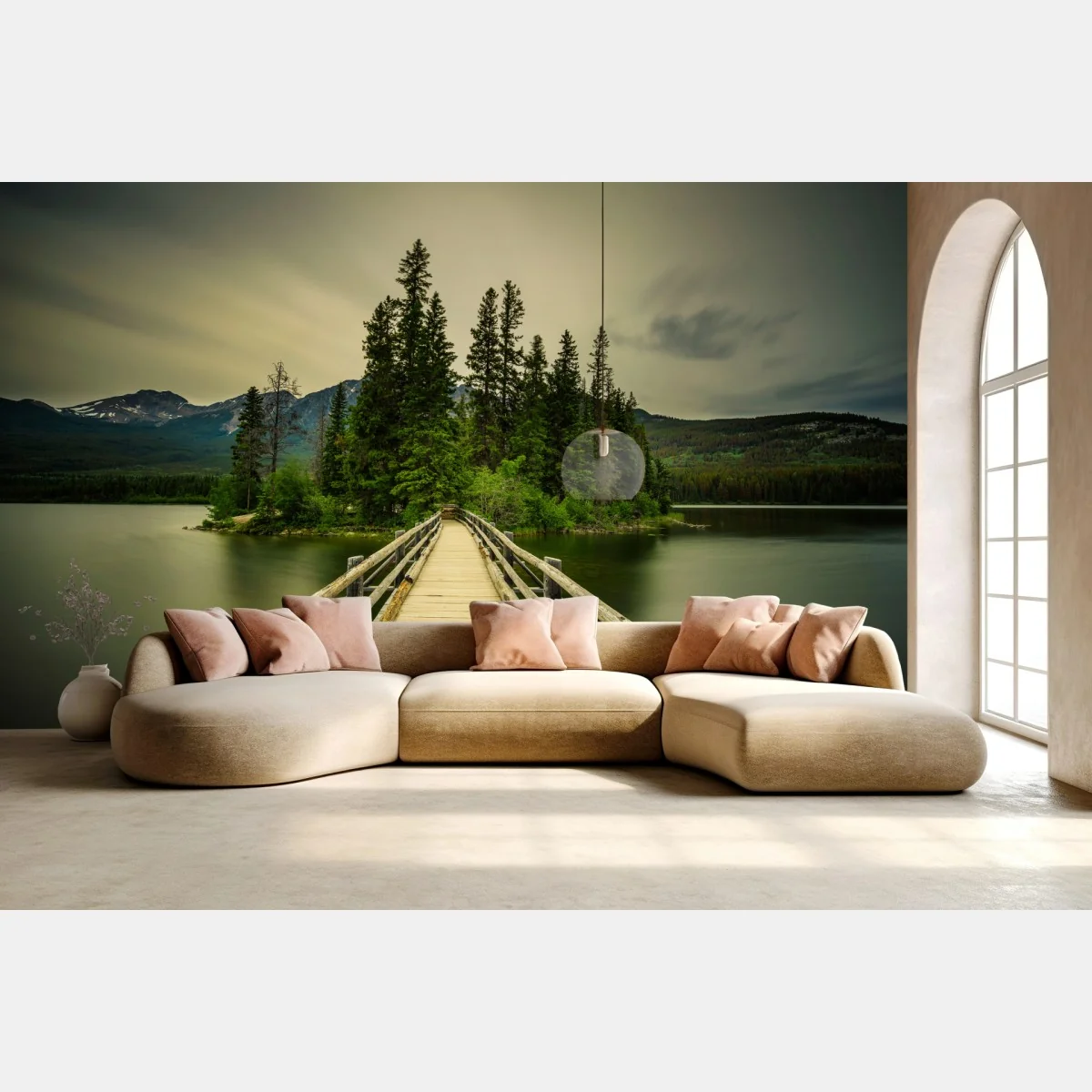 Fototapeta wieczorny spacer na wyspę Pyramid, Park Narodowy Jasper – Wallissimo® Fototapeta wieczorny spacer na wyspę Pyramid, Park Narodowy Jasper – Wallissimo®