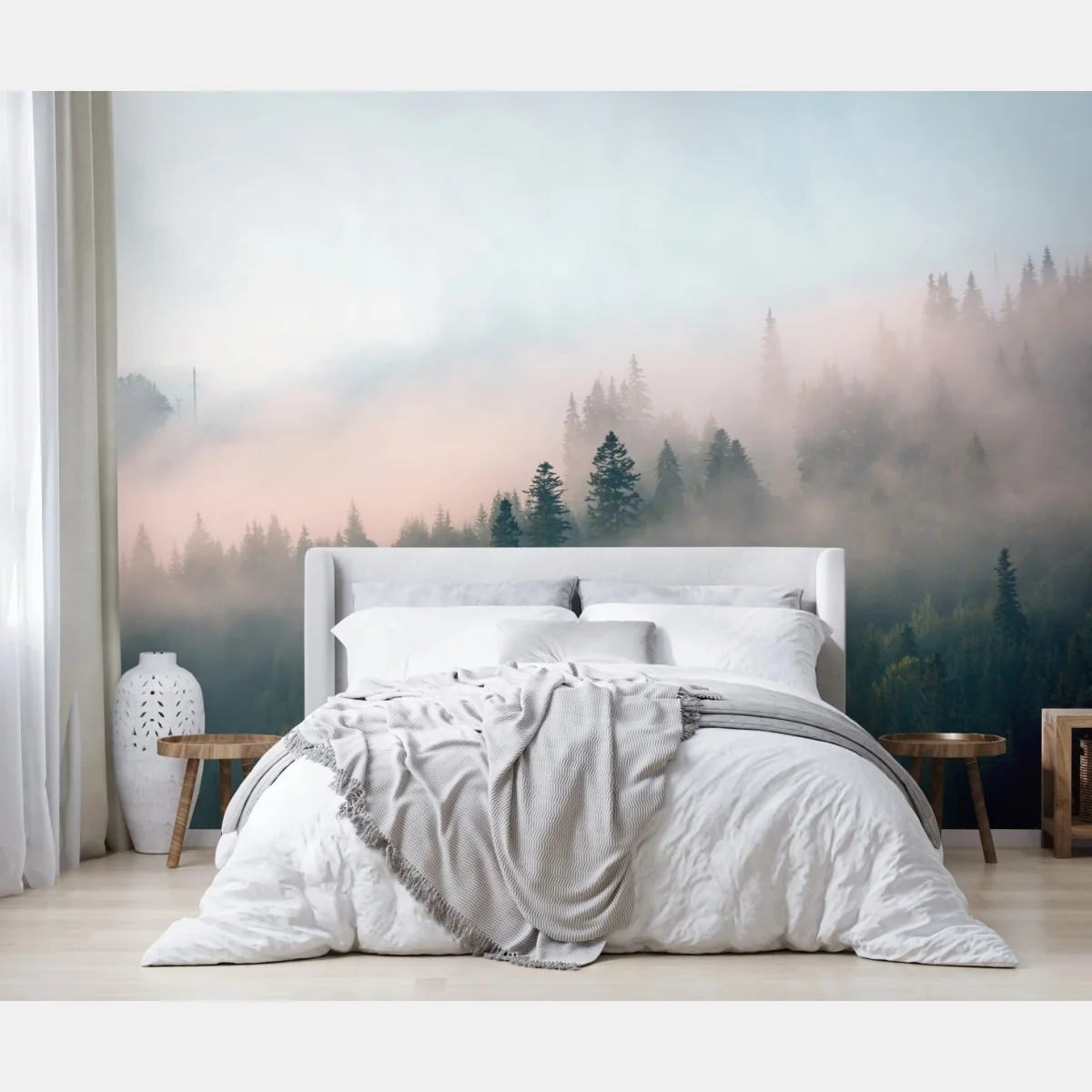 Fototapeta mglisty poranek w lesie – Wallissimo® Fototapeta mglisty poranek w lesie – Wallissimo®