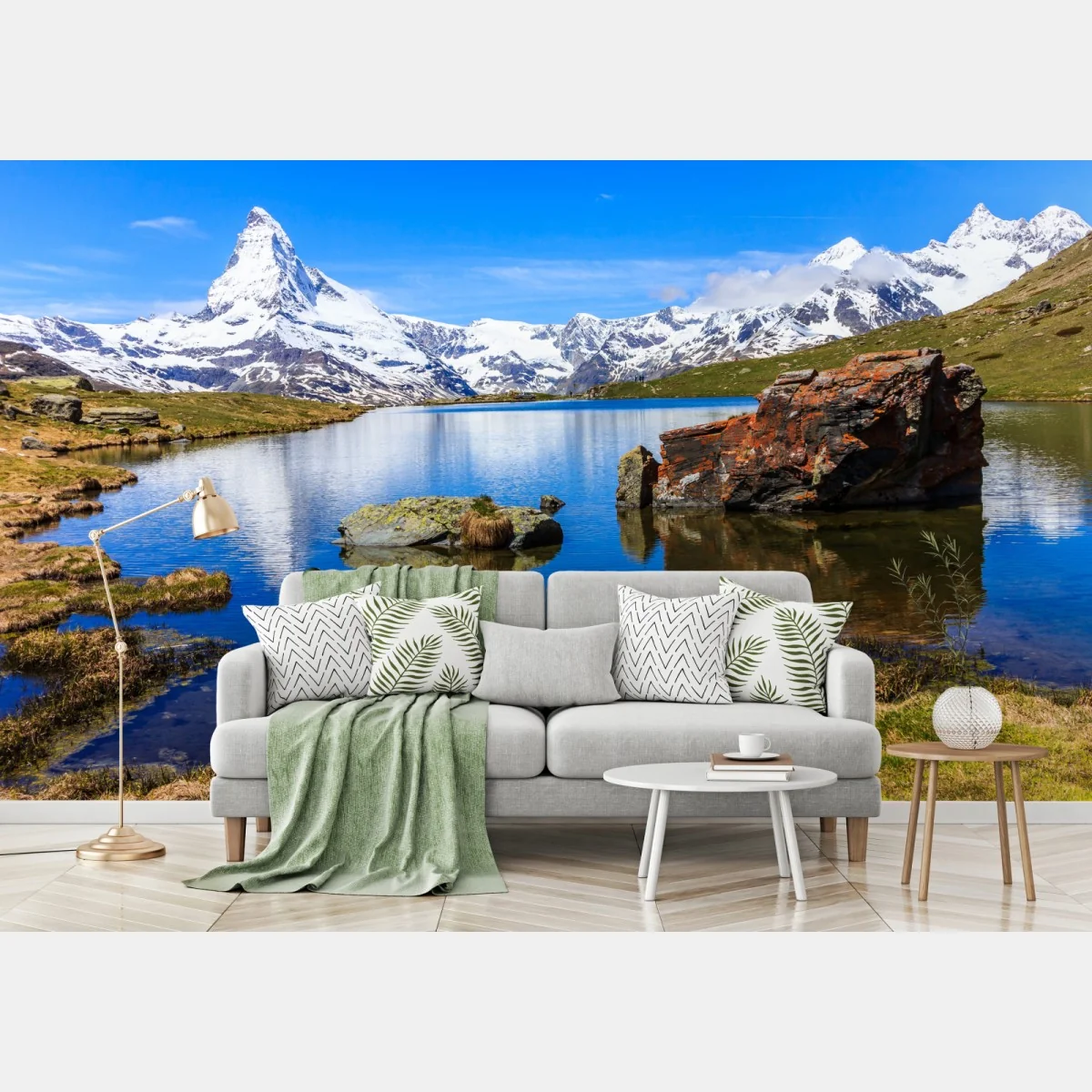 Fototapeta spokojne odbicie Matterhornu nad jeziorem Stellisee, Zermatt – Wallissimo® Fototapeta spokojne odbicie Matterhornu nad jeziorem Stellisee, Zermatt – Wallissimo®