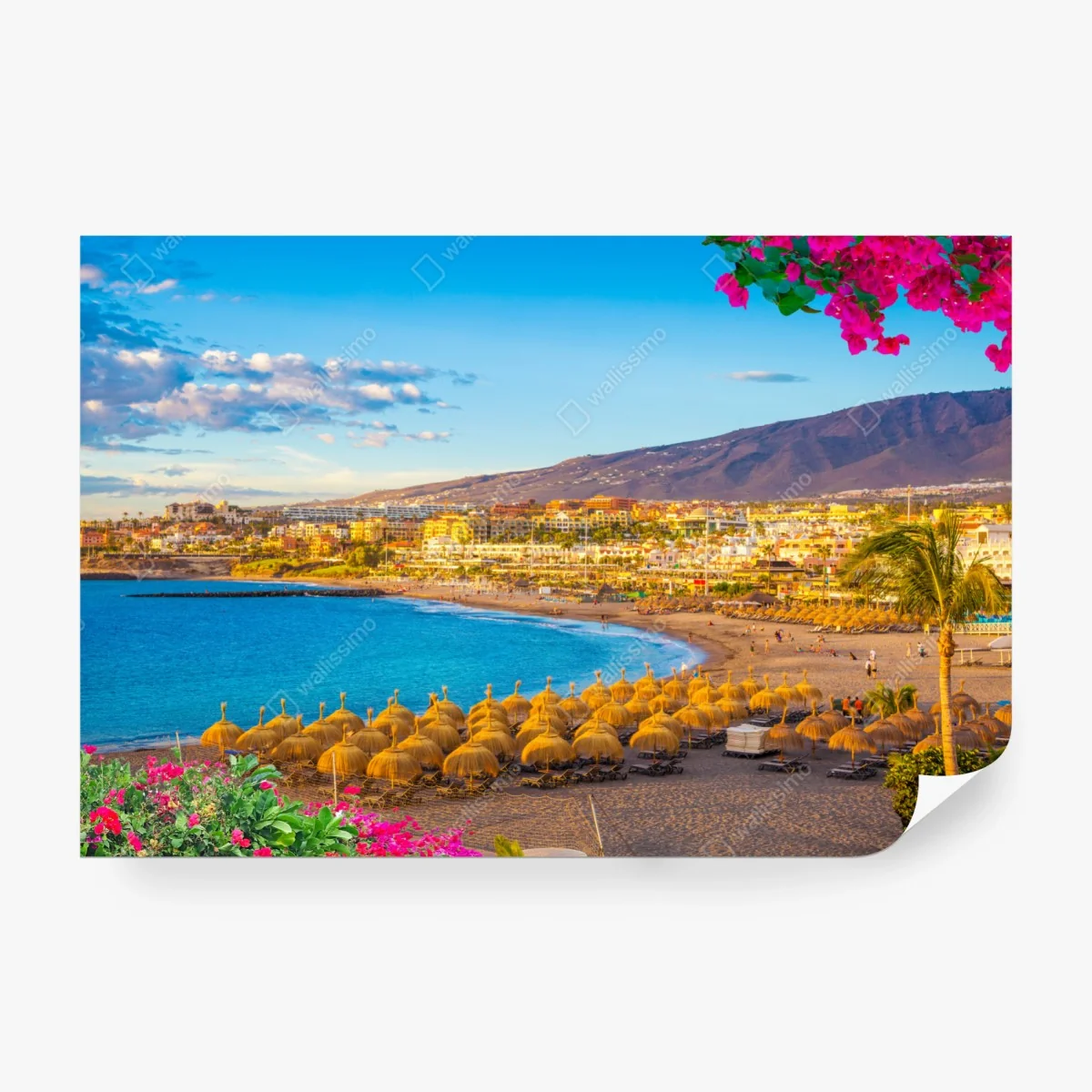 Fototapeta słoneczna plaża Torviscas, Teneryfa – Wallissimo® Fototapeta słoneczna plaża Torviscas, Teneryfa – Wallissimo®