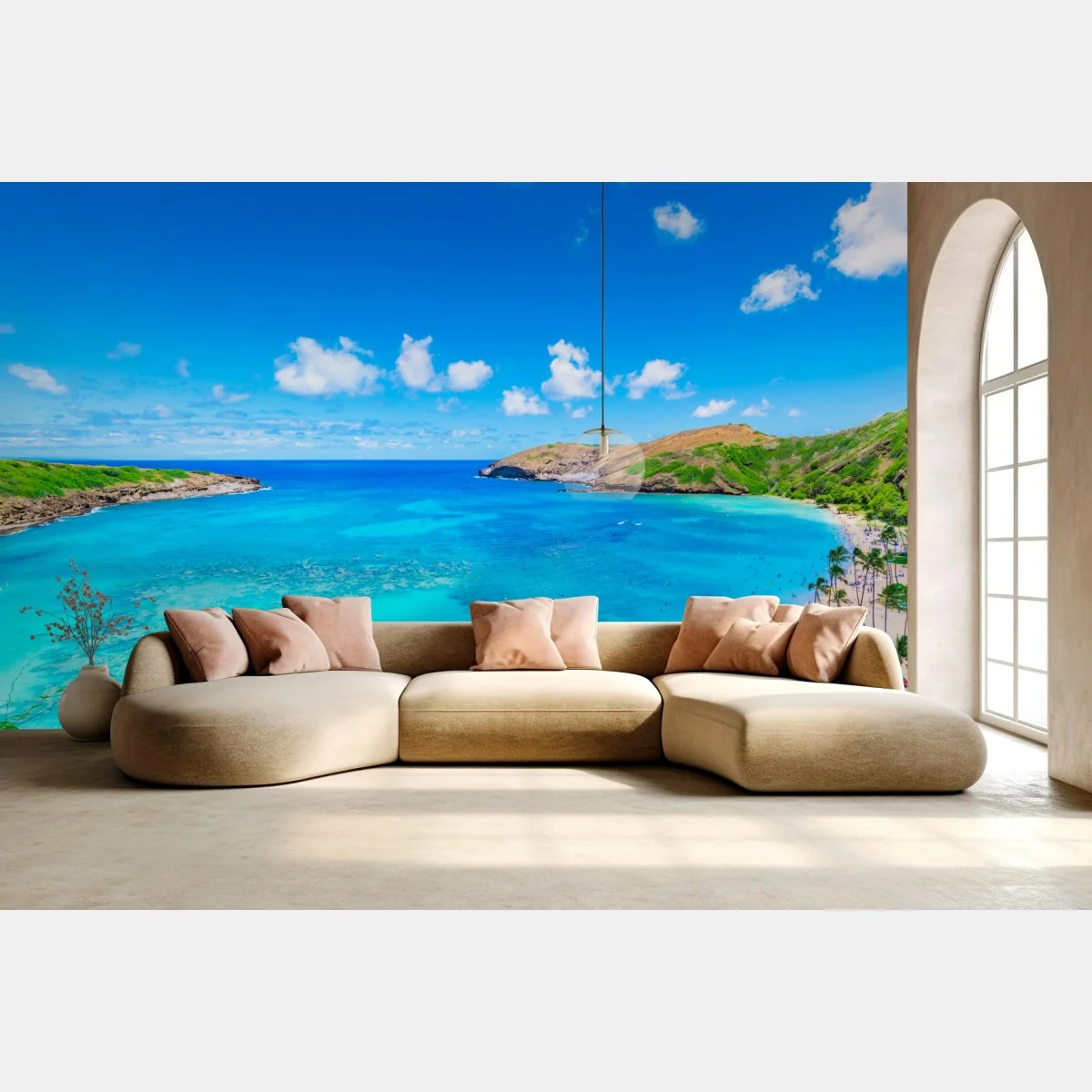 Fototapeta tropikalna turkusowa zatoka panorama – Wallissimo® Fototapeta tropikalna turkusowa zatoka panorama – Wallissimo®