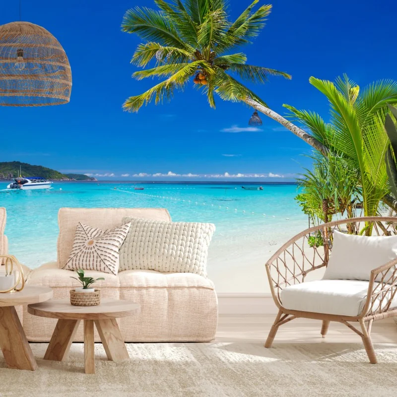 Fototapeta tropikalna plaża w Tajlandii – Wallissimo® Fototapeta tropikalna plaża w Tajlandii – Wallissimo®