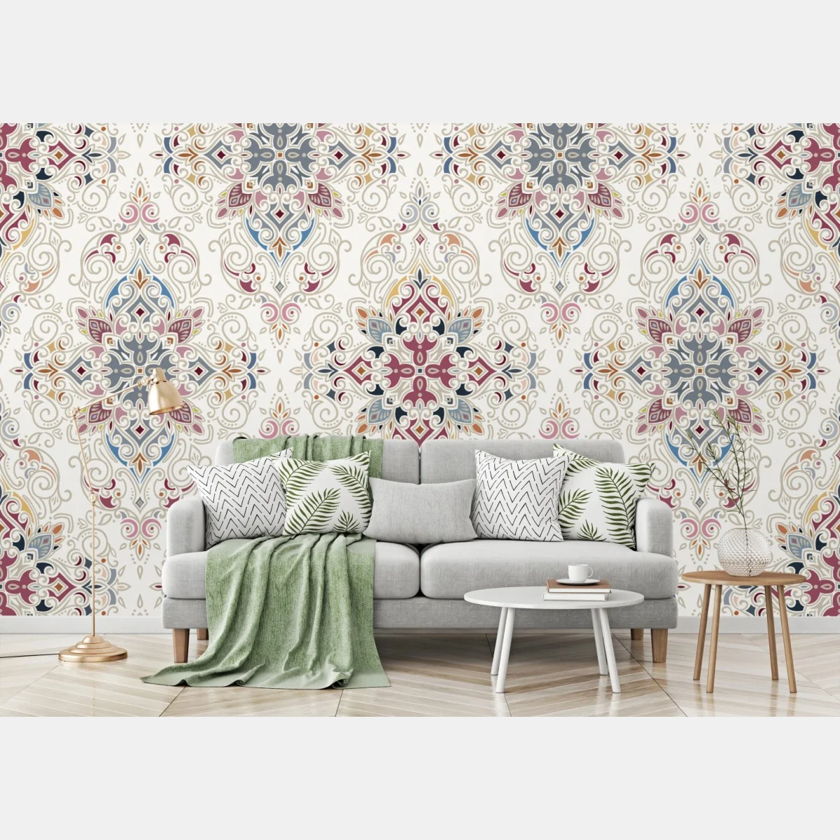 Fototapeta ozdobny wzór damaskowy w stylu vintage – Wallissimo® Fototapeta ozdobny wzór damaskowy w stylu vintage – Wallissimo®