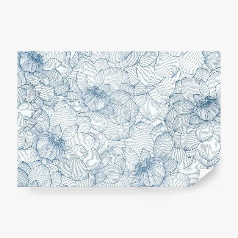 Fototapeta turkusowe góry o złotych akcentach – Wallissimo®