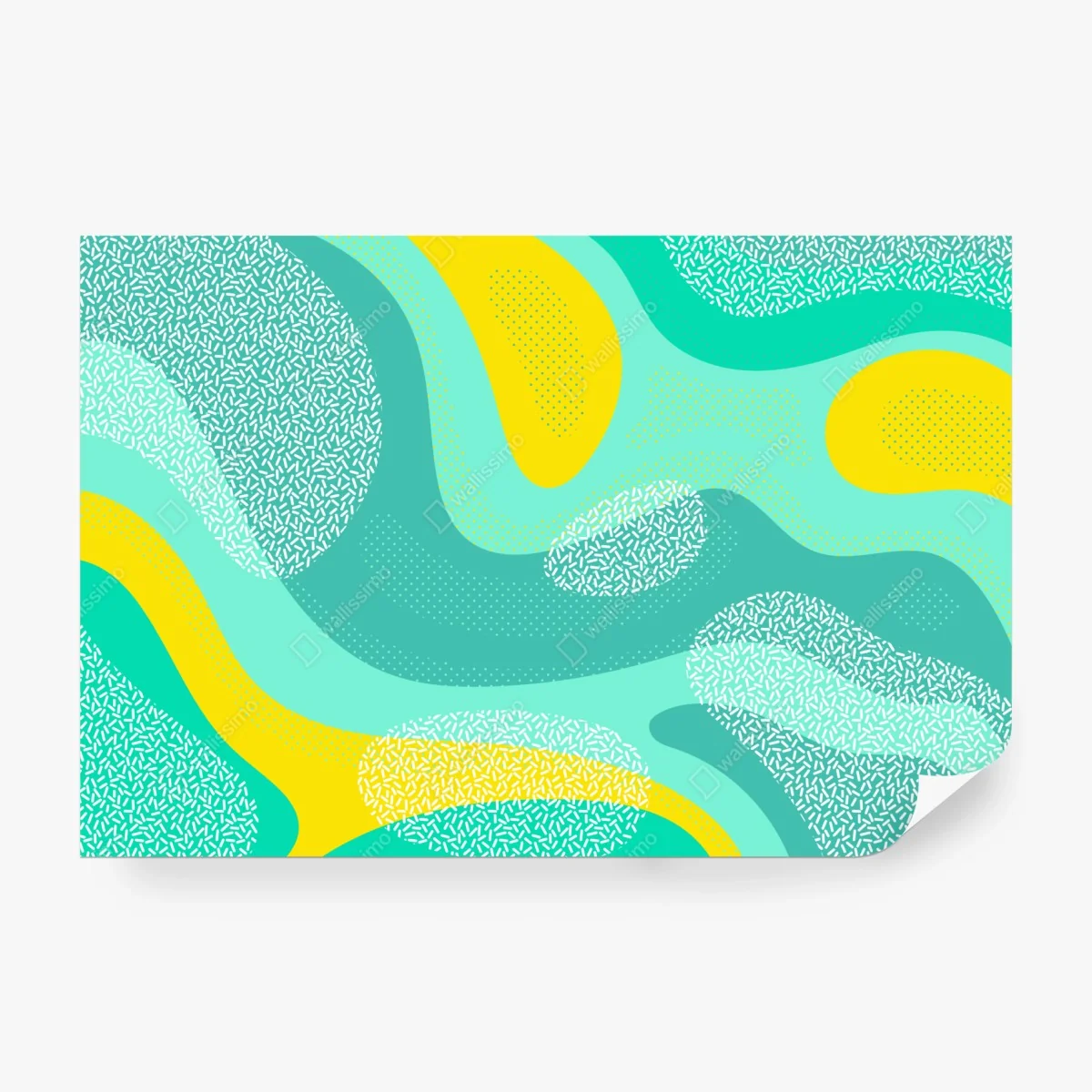 Fototapeta turkusowo-żółty abstrakcyjny wzór – Wallissimo® Fototapeta turkusowo-żółty abstrakcyjny wzór – Wallissimo®