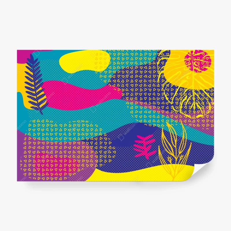 Fototapeta kolorowa mapa świata z plamami farby – Wallissimo®