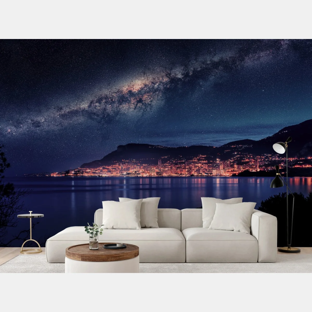 Fototapeta nocna zatoka pod rozgwieżdżonym niebem – Wallissimo® Fototapeta nocna zatoka pod rozgwieżdżonym niebem – Wallissimo®