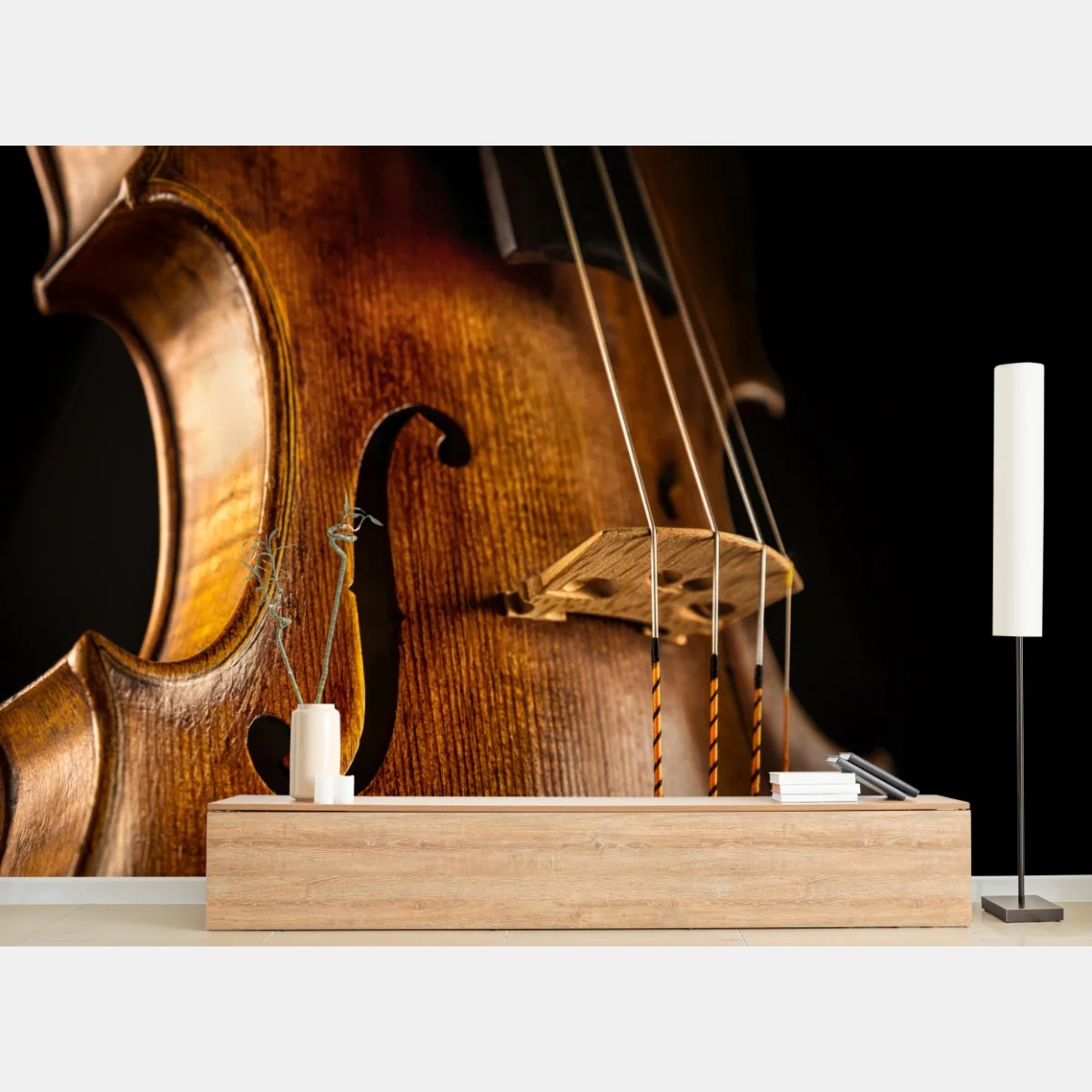 Fototapeta zbliżenie ciepłych drewnianych skrzypiec – Wallissimo® Fototapeta zbliżenie ciepłych drewnianych skrzypiec – Wallissimo®