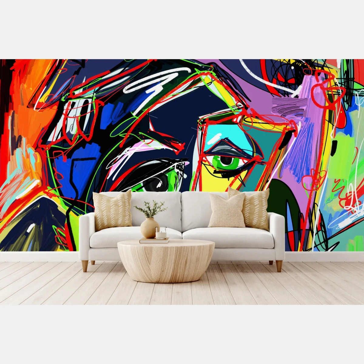 Fototapeta kolorowy abstrakcyjny portret twarzy – Wallissimo® Fototapeta kolorowy abstrakcyjny portret twarzy – Wallissimo®