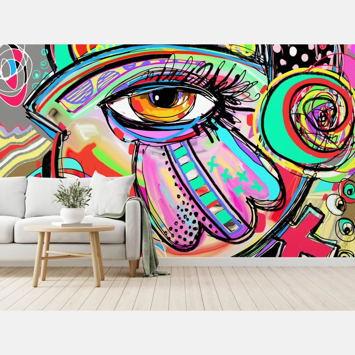 Fototapeta żywe abstrakcyjne oko w stylu pop art – Wallissimo® Fototapeta żywe abstrakcyjne oko w stylu pop art – Wallissimo®