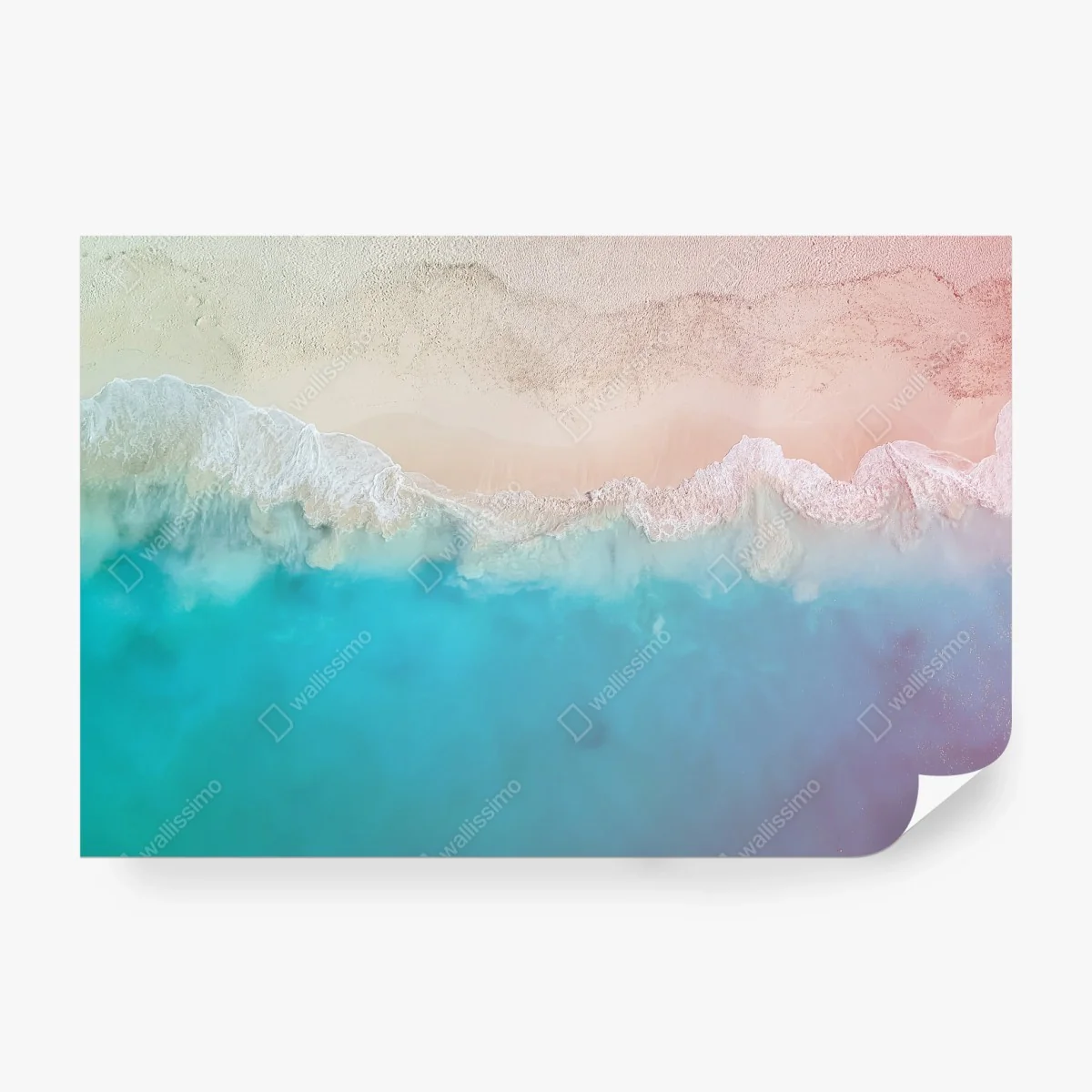 Fototapeta pastelowa turkusowa plaża z lotu ptaka – Wallissimo® Fototapeta pastelowa turkusowa plaża z lotu ptaka – Wallissimo®