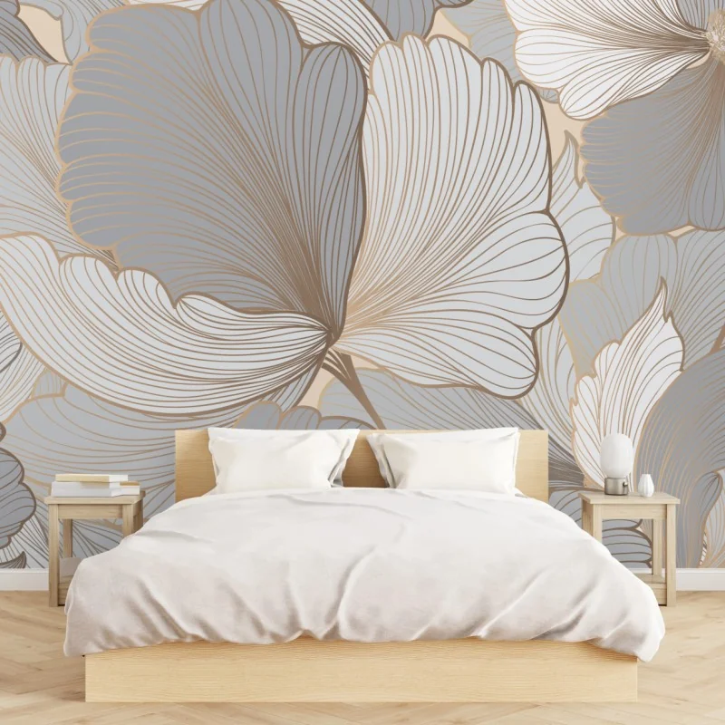 Fototapeta delikatny pastelowy wzór kwiatowy – Wallissimo® Fototapeta delikatny pastelowy wzór kwiatowy – Wallissimo®