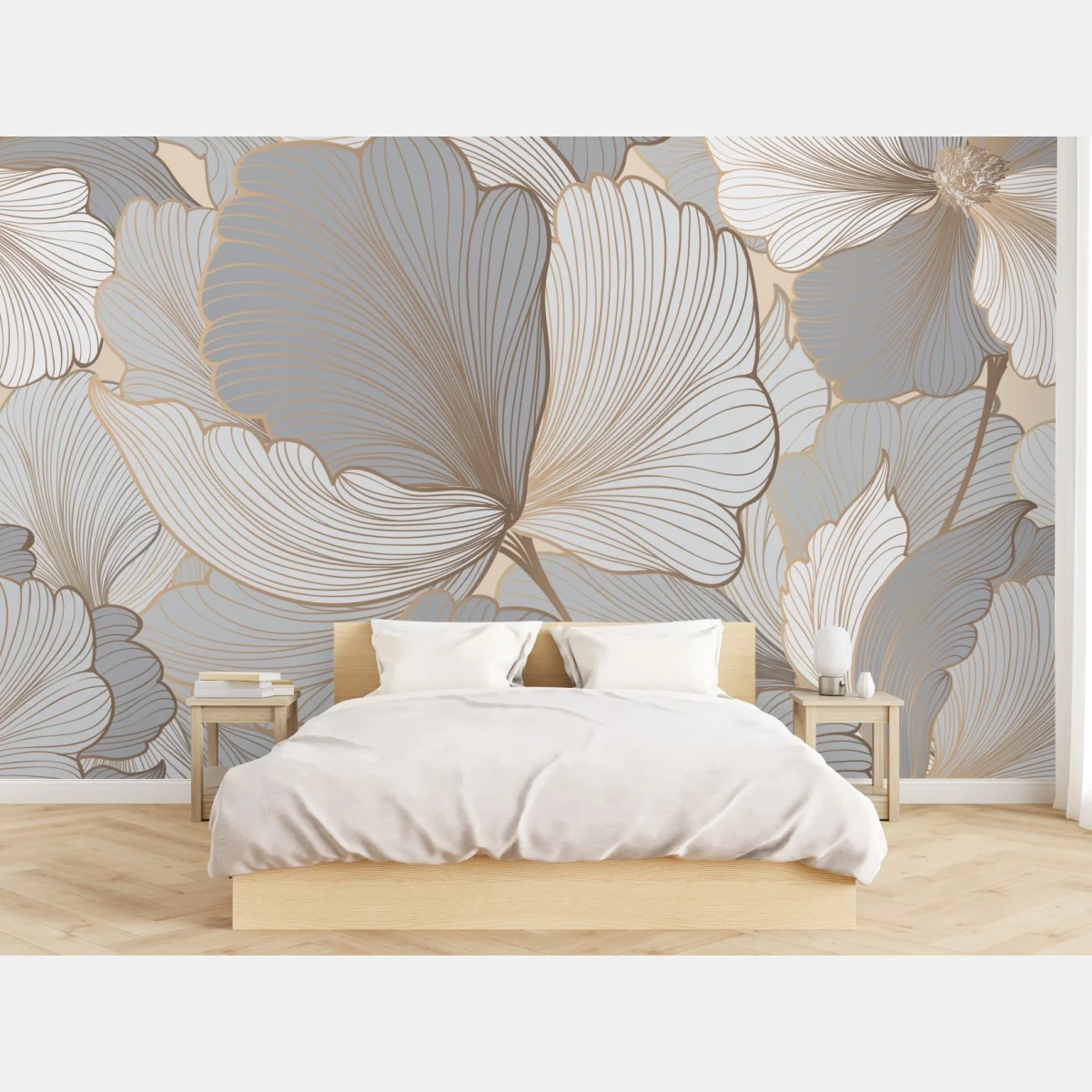 Fototapeta delikatny pastelowy wzór kwiatowy – Wallissimo® Fototapeta delikatny pastelowy wzór kwiatowy – Wallissimo®