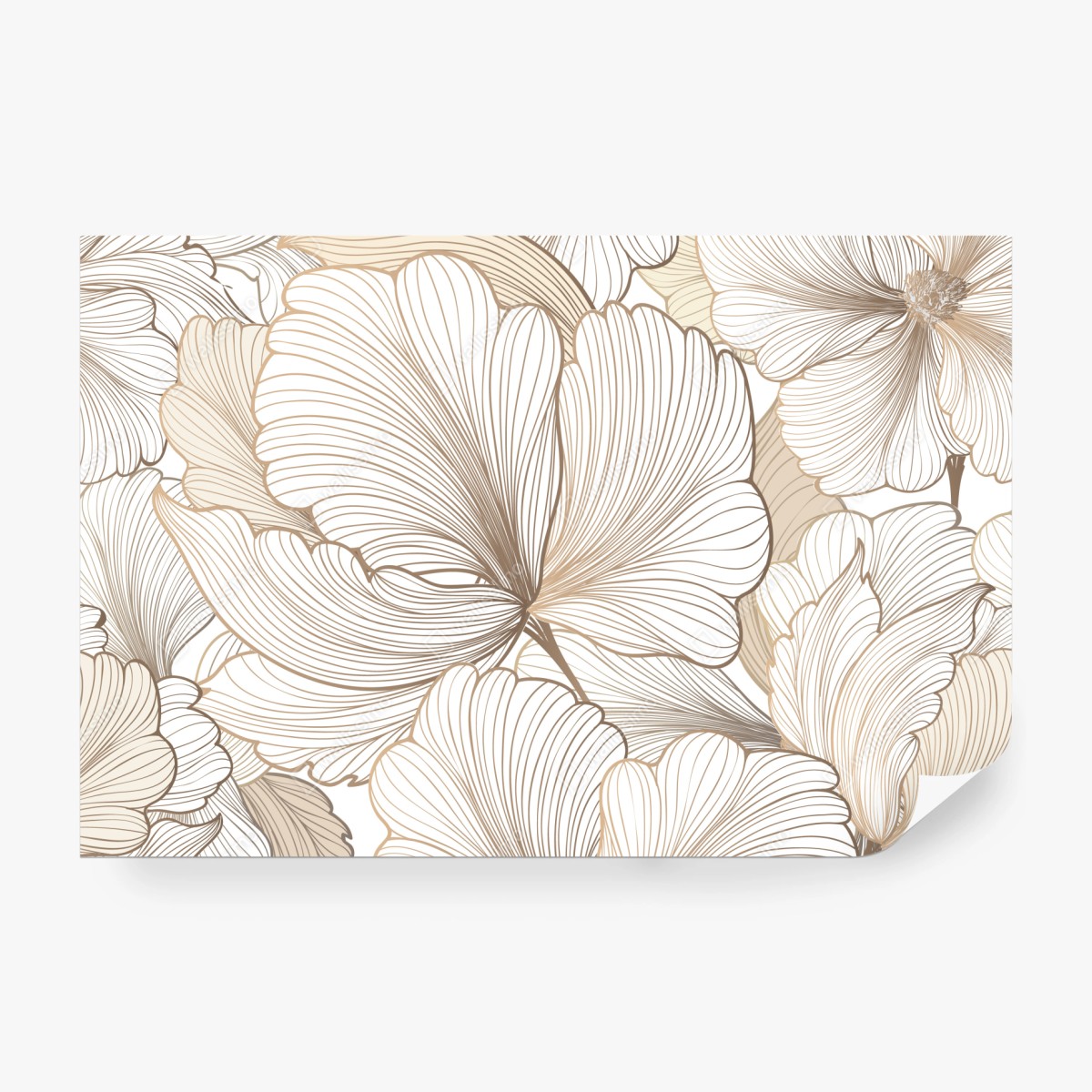 Fototapeta delikatna beżowa ilustracja kwiatowa – Wallissimo® Fototapeta delikatna beżowa ilustracja kwiatowa – Wallissimo®