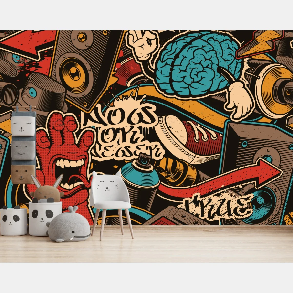 Fototapeta miejski kolaż graffiti i pop-artu – Wallissimo® Fototapeta miejski kolaż graffiti i pop-artu – Wallissimo®