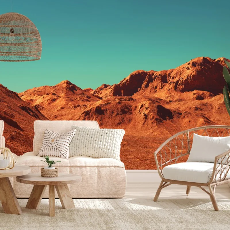 Fototapeta krajobraz marsa — widok planetarny – Wallissimo® Fototapeta krajobraz marsa — widok planetarny – Wallissimo®