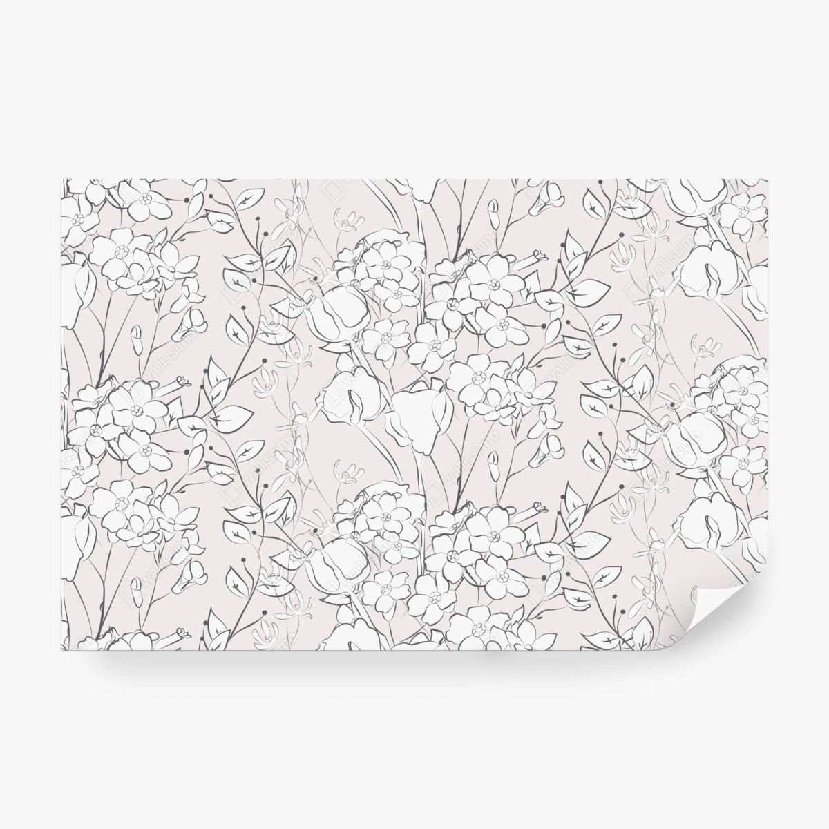 Fototapeta delikatny pastelowy motyw kwiatowy – Wallissimo® Fototapeta delikatny pastelowy motyw kwiatowy – Wallissimo®